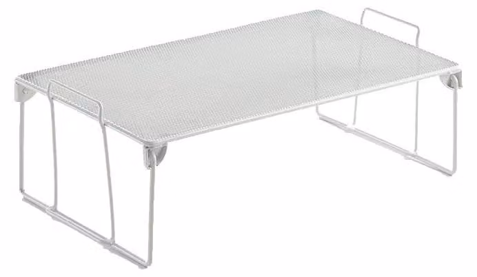 Portaspezie con un vano portaoggetti, impilabile, dimensioni 41 x 25,5 x 15 cm, in metallo, adatto per cucina e bagno