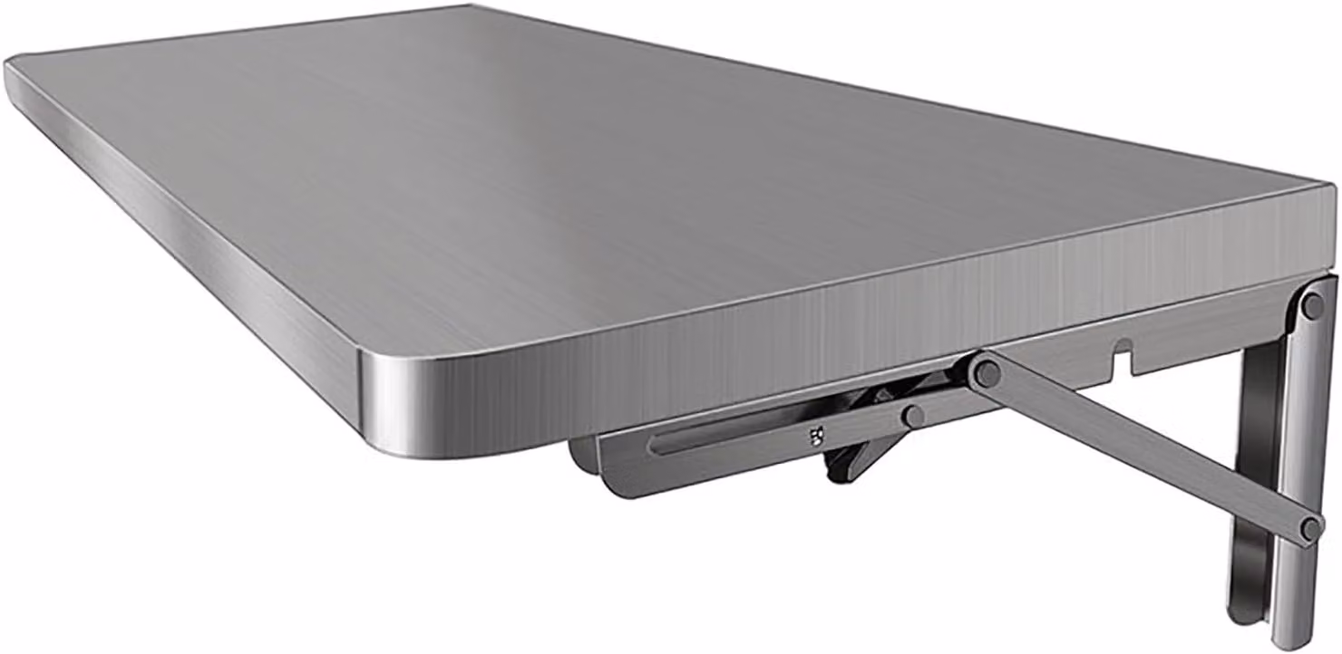 Tavolo pieghevole in acciaio inossidabile, dimensioni 60x30 cm, richiudibile