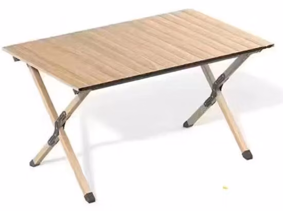 Tavolo da picnic pieghevole beige 90x60 cm per esterni