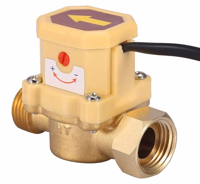Interruttore per flusso d'acqua a 220V con filettatura G1/2-G1/2 e sensore di pressione regolabile