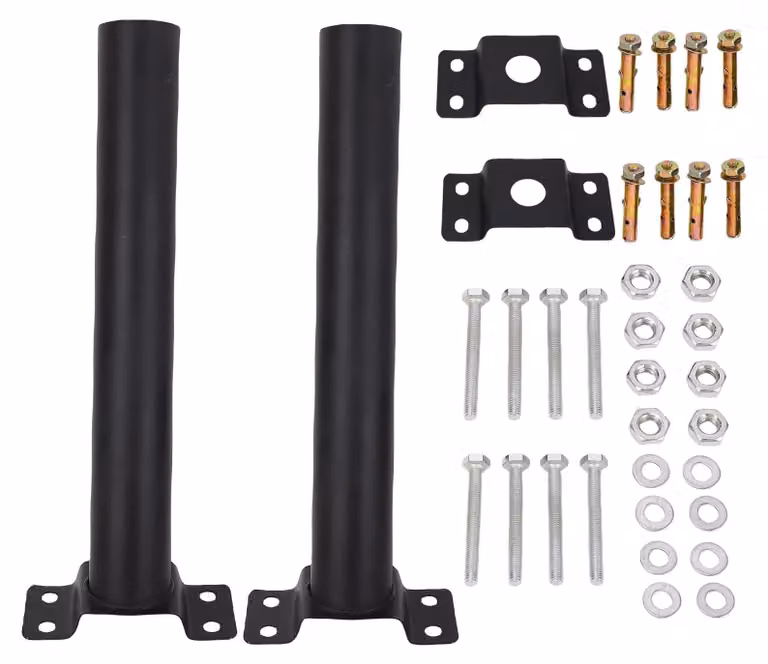 Supporto a parete per lampioni solari, in acciaio, 48 mm, 400 mm, girevole a 180°