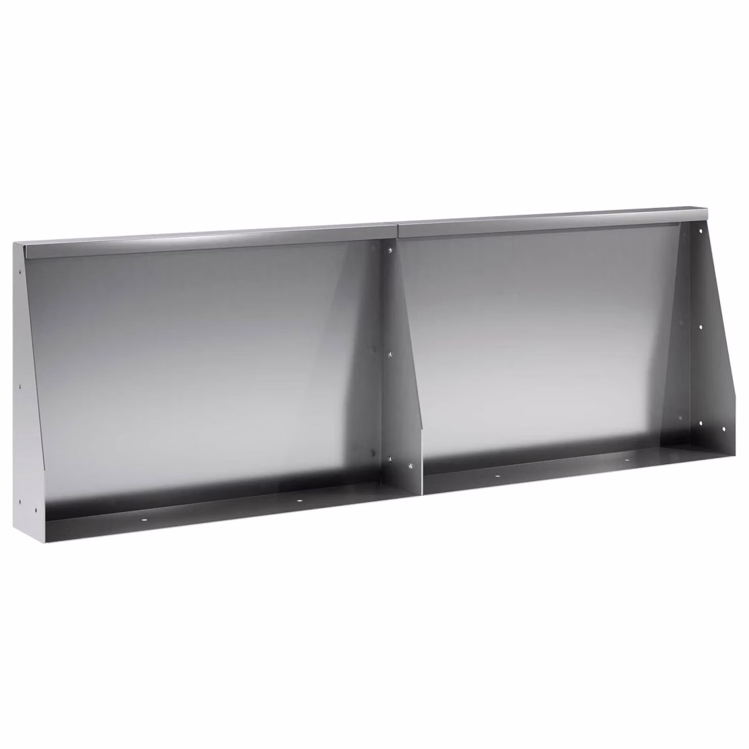 Set di 2 pezzi di aiuole rialzate vidaXL in acciaio zincato color argento, L: 60 cm, P: 30 cm, H: 12 cm