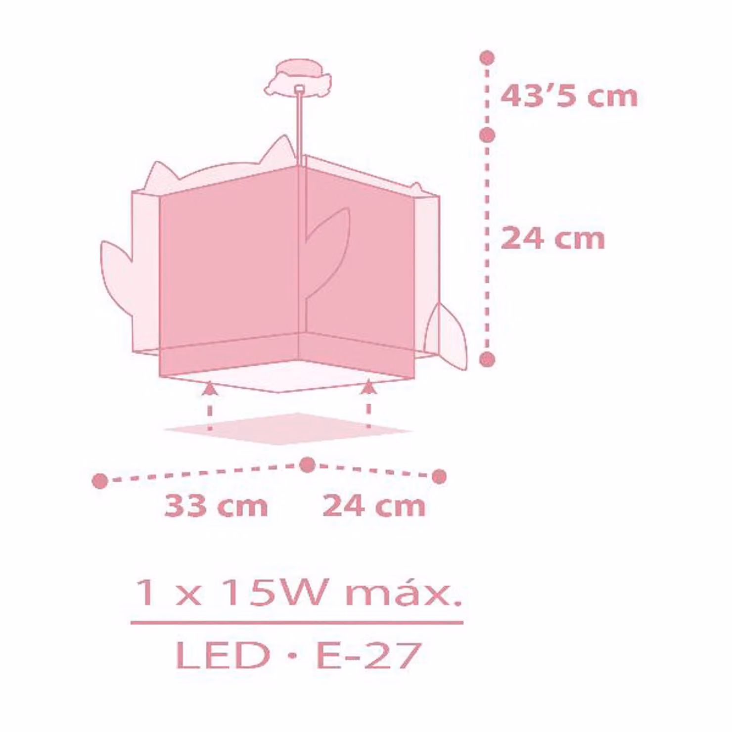 Dalber Lampada a sospensione LITTLE OWL, dimmerabile, Violetto / Fucsia / Rosa, Cameretta, Plastica, Lampada a sospensione