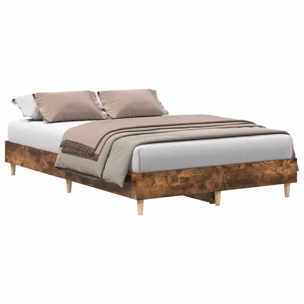 Struttura Letto Design Mania in Rovere Fumo e Truciolato con Doghe in Legno L/P/H: 190 x 140 x 25 cm – 2