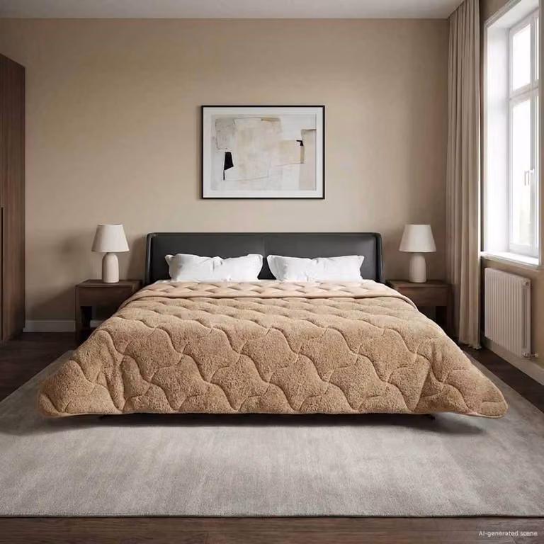 Piumone invernale vidaXL in microfibra traspirabile e reversibile, disponibile nei colori beige o grigio, L/P: 200 x 200 cm