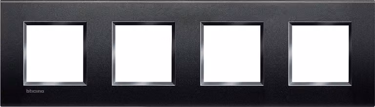 Mascherina quadrata per 4 moduli BTicino Living Light LNA4802M4BI Tech