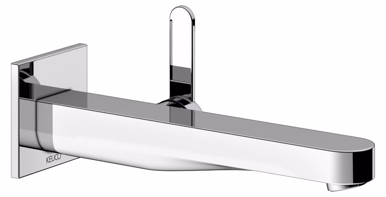KEUCO IXMO Flat Mitigeur monocommandé encastré pour lavabo, 225mm, rosace carrée, 59516011302, 59516011302