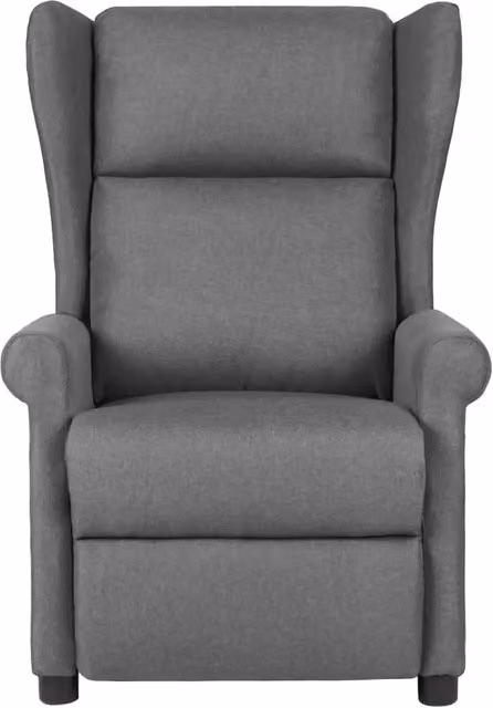 Poltrona Reclinabile Relax vidaXL in Tessuto Grigio con Braccioli e Regolazione Manuale – 1