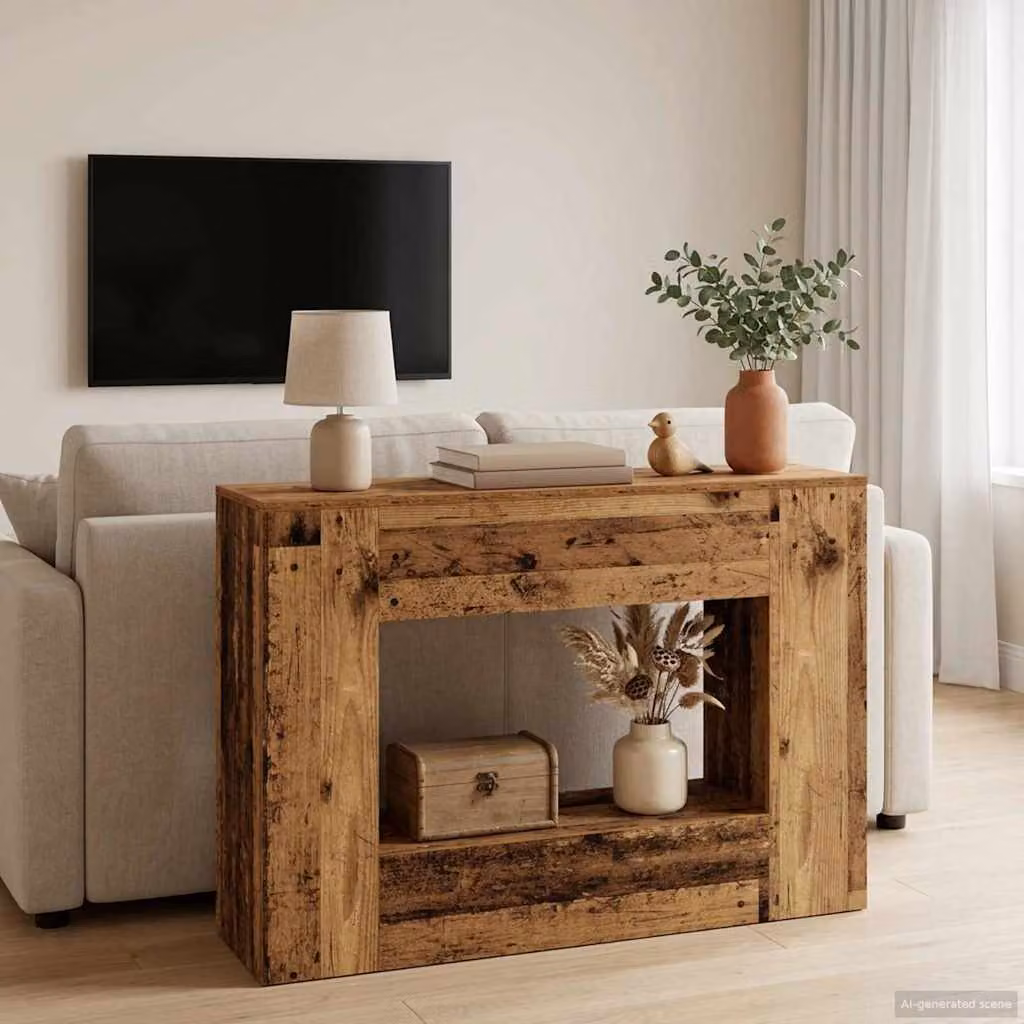 Mobile contenitore in legno e MDF marrone stile classic per soggiorno o ufficio vidaXL L 101 cm x P 29 cm x H 74 cm