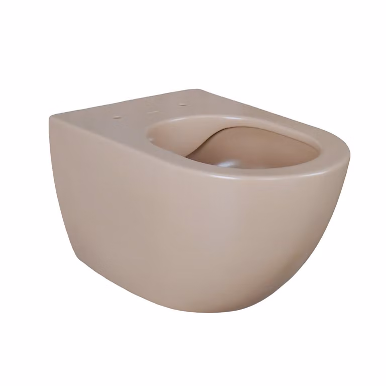 Creavit RIMOFF WC sospeso Matt Cappuccino – WC dal design moderno senza brida, antibatterico e sospeso, in Vetroceramica