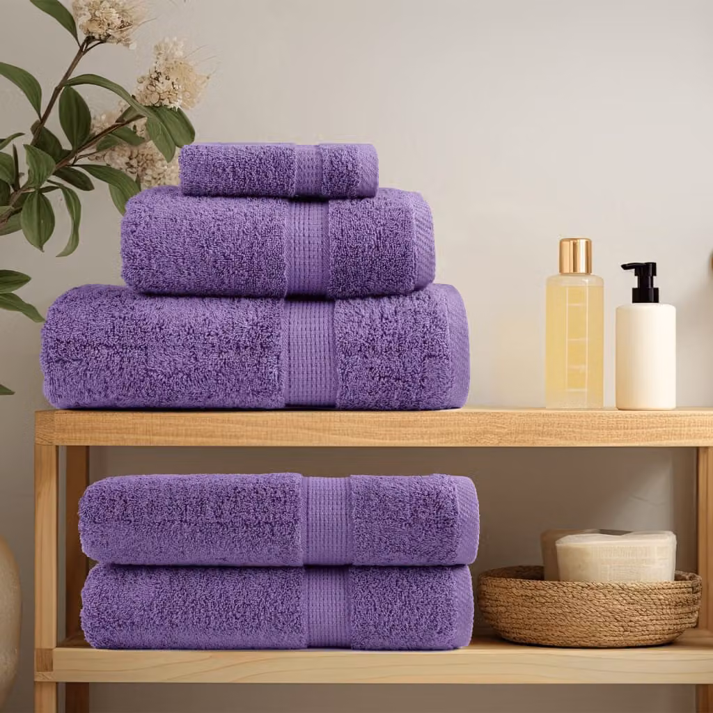 vidaXL Asciugamani per Sauna SOLUND 4 pz Viola 80x200 cm 600 g/m²