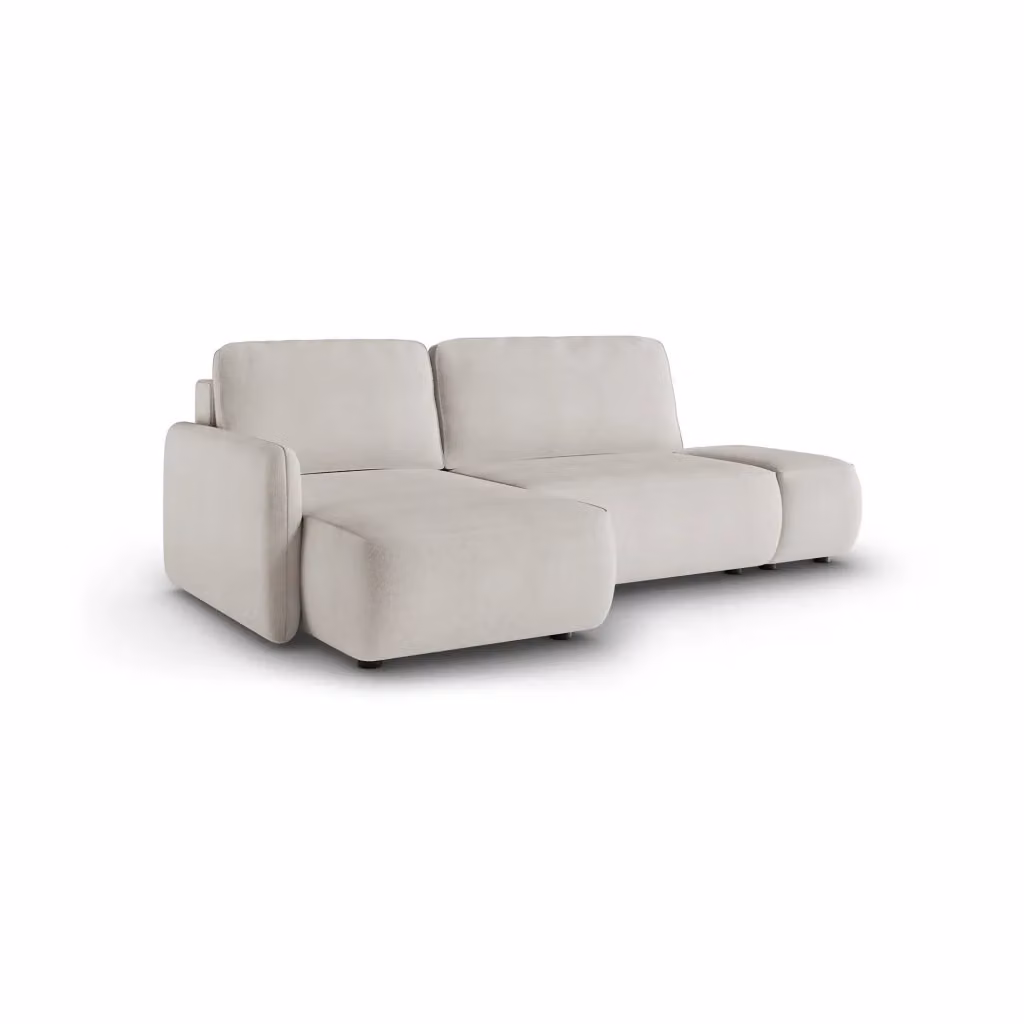 Rezzo Divano Letto con Penisola Contenitore DMORA, L/P: 229 x 148 cm, Beige – 2