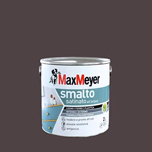 MaxMeyer Smalto Satinato all'acqua Poliuretanico Marrone 2 l