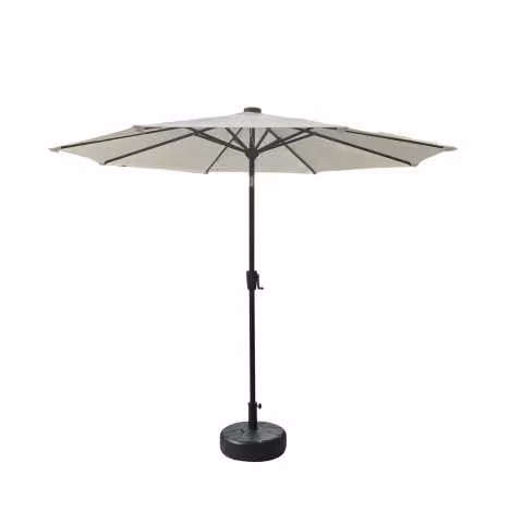 Ombrellone Benjamin alluminio palo centrale tondo ø3h2,4m antracite con led