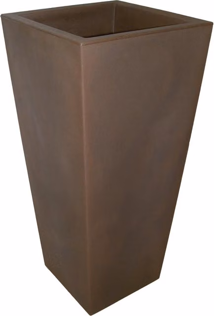 Garden Italia Portavaso da Ingresso Cache-Pot Quadrato Alto EPQU 42×93 cm in Resina – Resistente al Gelo e Antiurto, Design Moderno Colore: NOCE