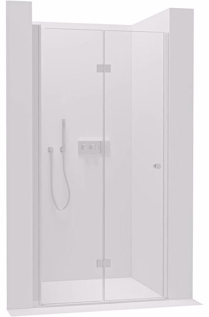 Porta scorrevole per box doccia Volpe, sinistra/destra - 6 mm - cromo, vetro trasparente - 90x190 cm