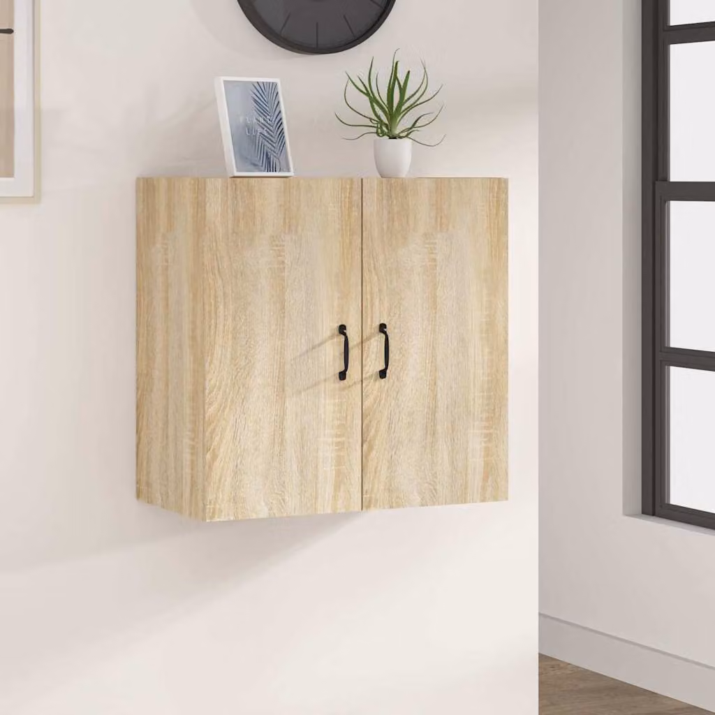Armadietto a muro vidaXL in legno Rovere Sonoma, colore marrone, L 60 cm x P 31 cm x H 60 cm