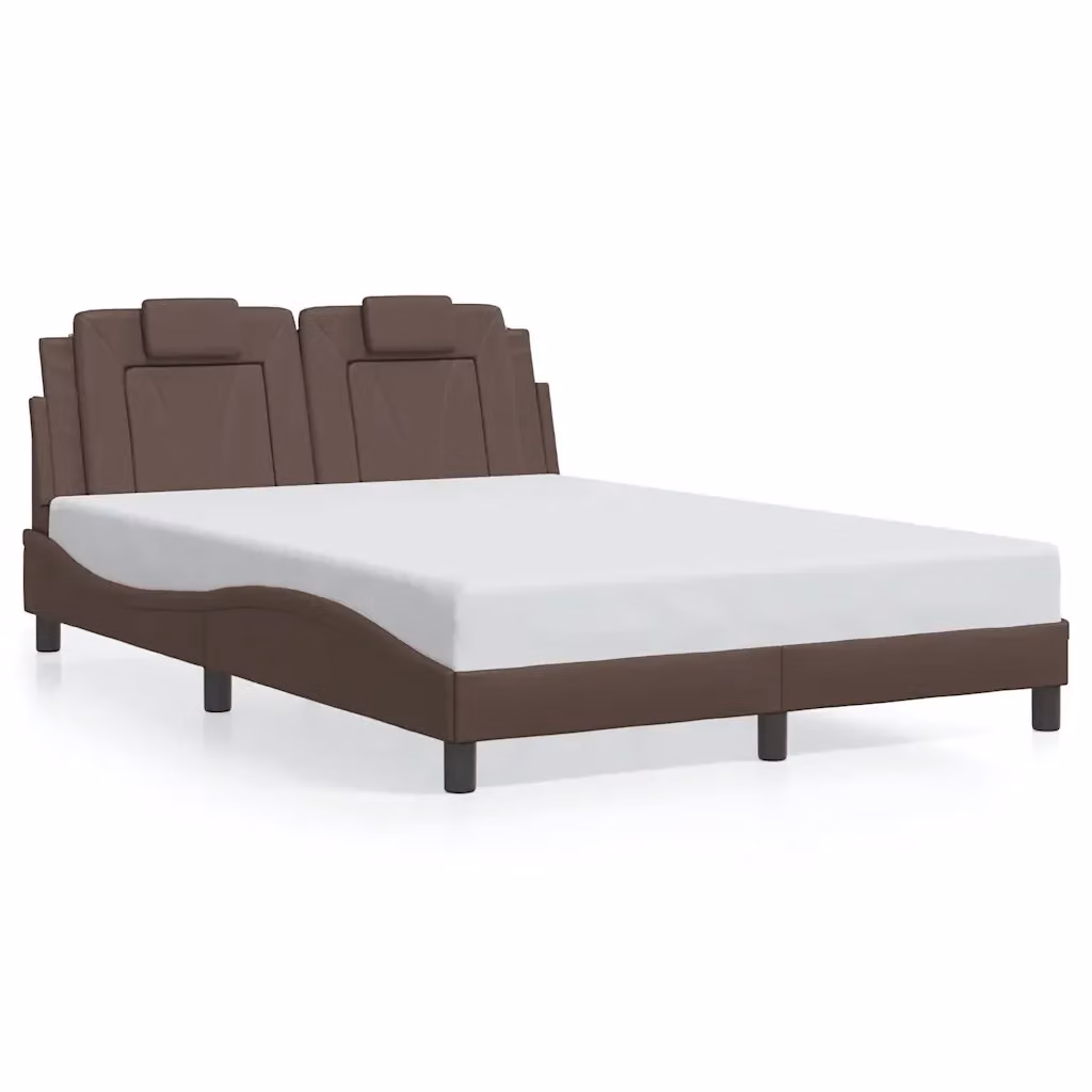 vidaXL Giroletto Viana senza Materasso in Similpelle Marrone L/P/H: 200 x 120 x 74,5 cm – 2