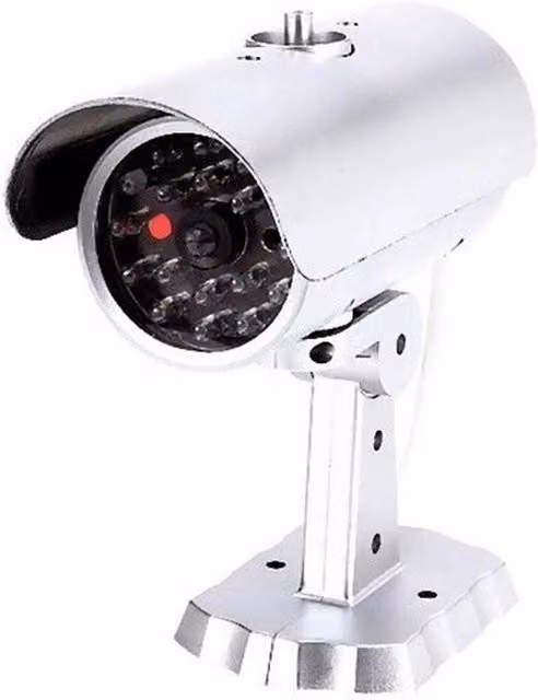 TELECAMERA FINTA MOCK DUMMY CON LED IR LAMPEGGIANTE CAMERA VIDEOSORVEGLIANZA