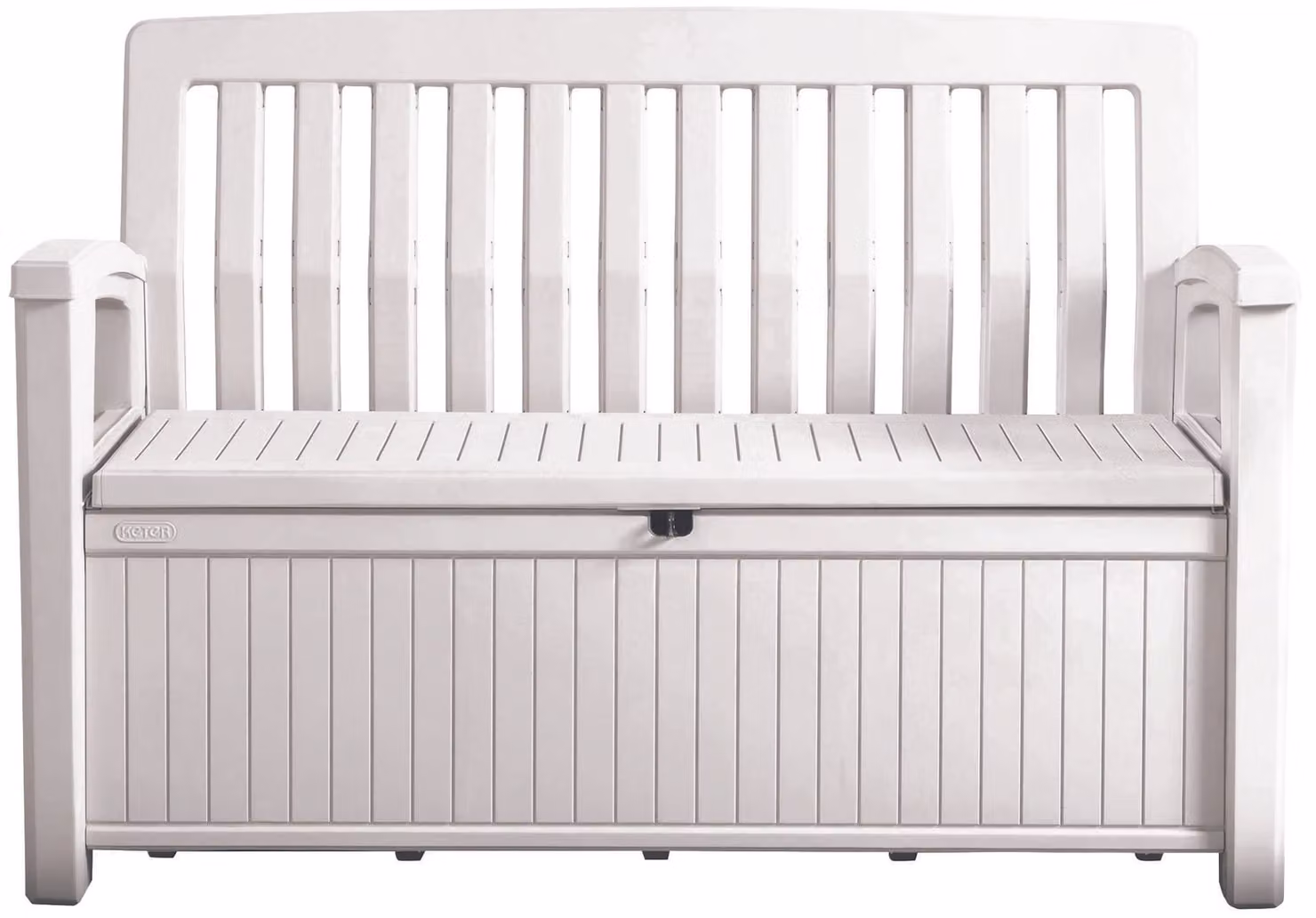 Panchina Contenitore da Giardino 132x89x61,2 cm in Resina Keter Patio Bench Bianca