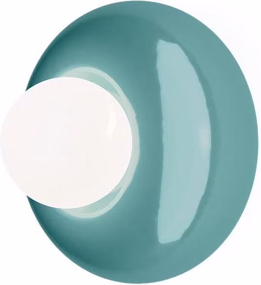 Ferroluce BumBum Mini Applique da parete moderna in ceramica blu e bianco con tecnologia LED