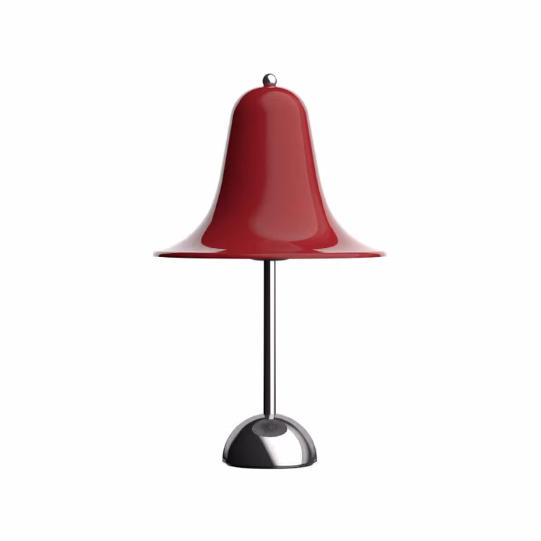 Verpan Lampada da tavolo Pantop, Rosso, Soggiorno / Sala da pranzo, Metallo, Design, Lampada da tavolo