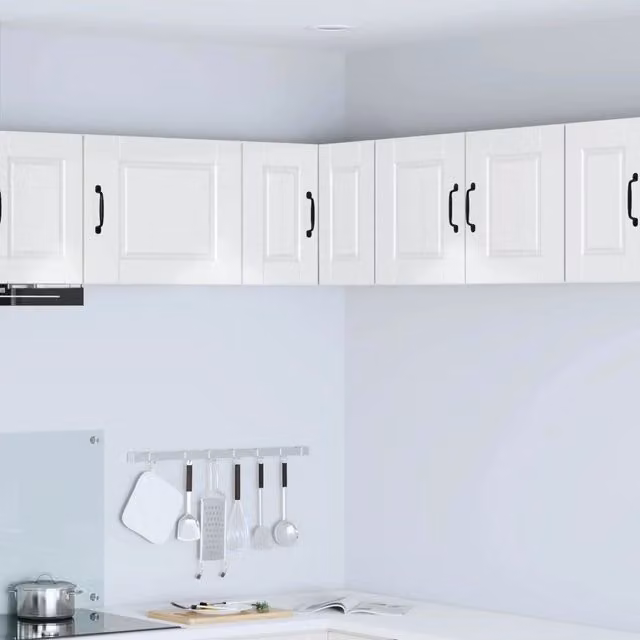 Armadio da cucina a parete vidaXL Bianco Lucido con ripiani interni L/P/H: 57 x 40 x 57 cm