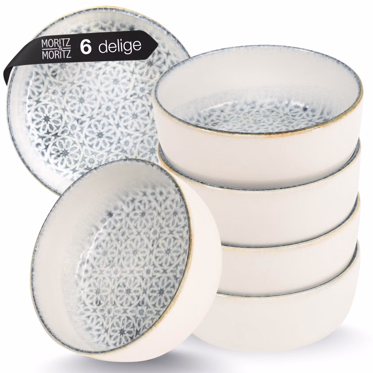 Solidchoice - Set di 6 eleganti ciotole per cereali in porcellana