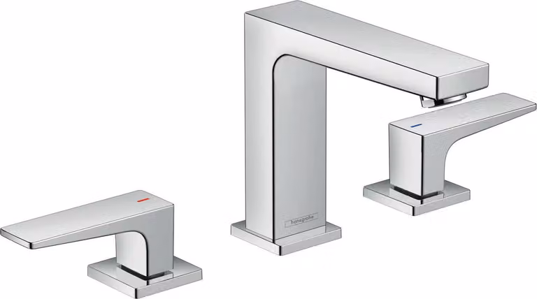 hansgrohe Mitigeur lavabo 3 trous Metropol 110, béqu'illes, vidage par pression, saillie 132mm, 32514000, 32514000