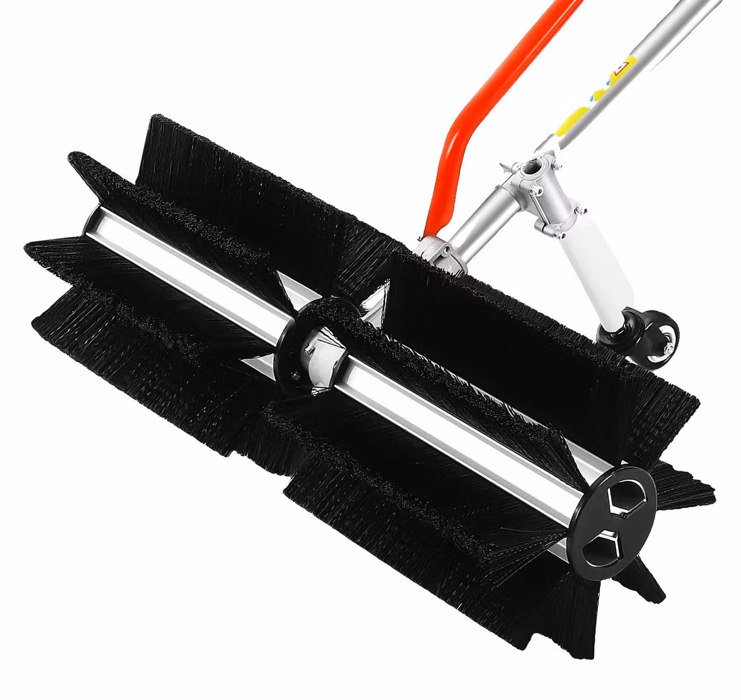 Spazzatrice a spinta, motore da 43cc, larghezza di spazzamento di 60 cm, diametro della spazzola di 22,5 cm, peso netto di 16,83 kg, manico ergonomico