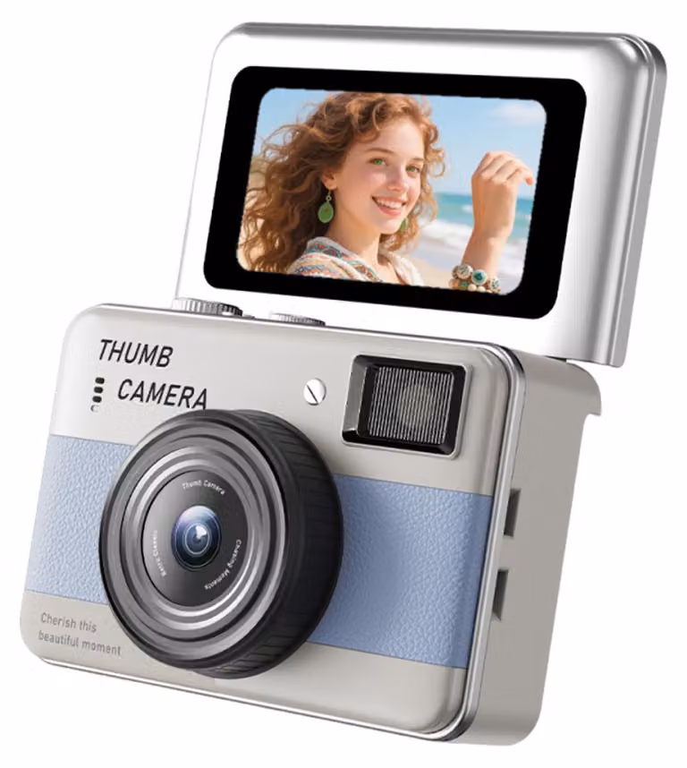 Piccolo videoregistratore, portachiavi, videocamera digitale, schermo da 1,47 pollici, videocamera portatile per vlog di viaggio e riprese notturne, blu