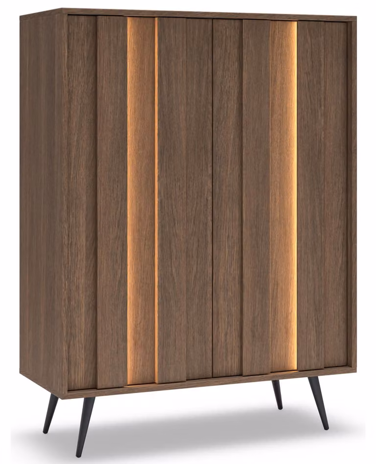 Selsey - Mobile bar alto, aspetto legno di quercia, 93 cm