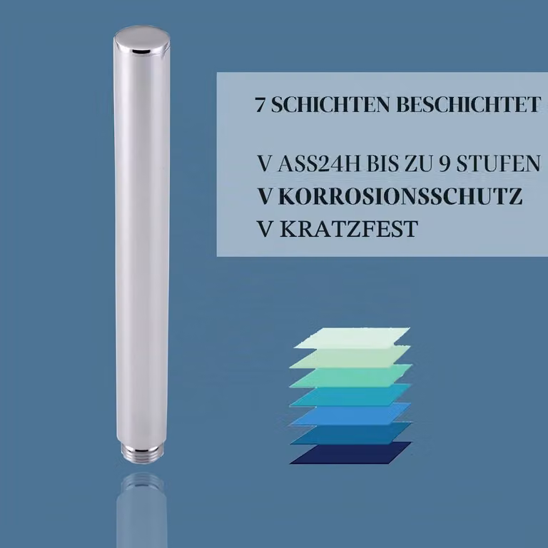 Rubinetto a leva per risparmio idrico, alta pressione, in ottone cromato, con 48 getti, getto a ventaglio, attacco G1/2"