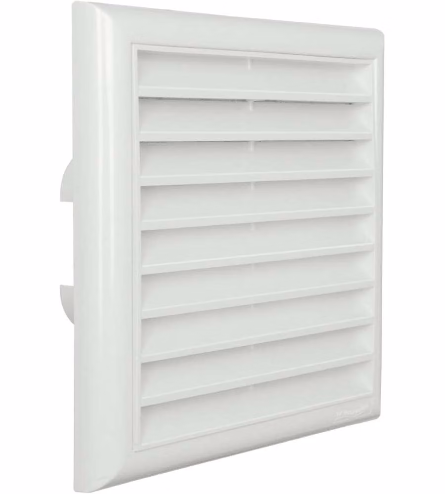 La Ventilazione Griglia da Sovrapporre 180x180 mm Bianco Alette Fisse