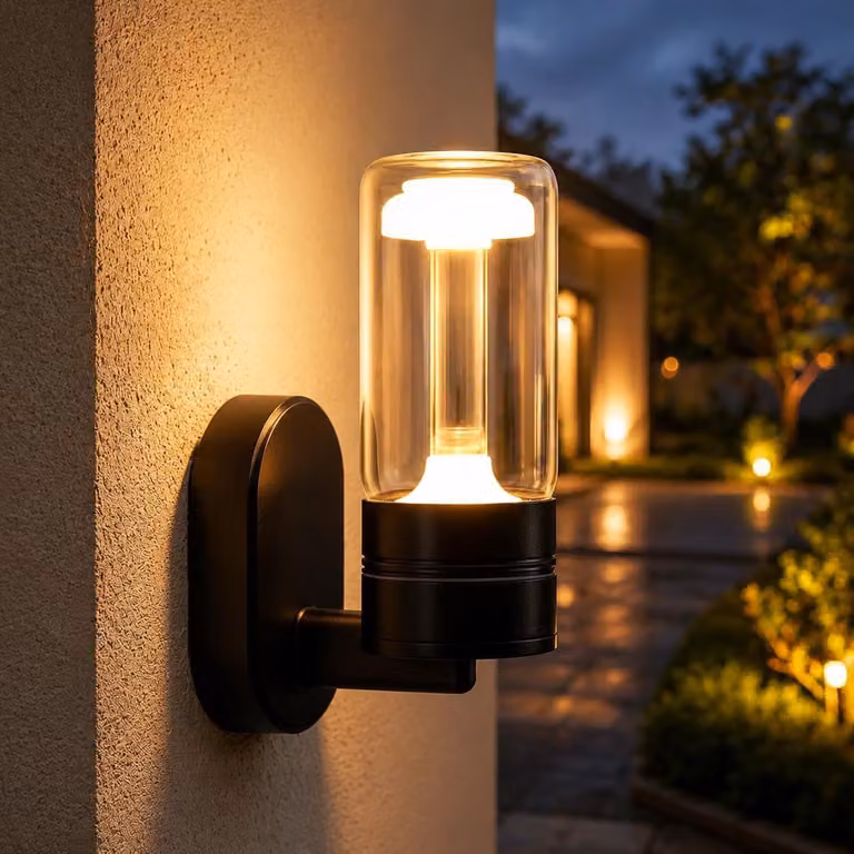 ZMH Lampada da parete LED per esterni, grado di protezione IP65, 10W, 3000K. Lampada da parete per esterni, illuminazione esterna, ideale per pareti di case, terrazze, ingressi, scale e corridoi. Colore: nero