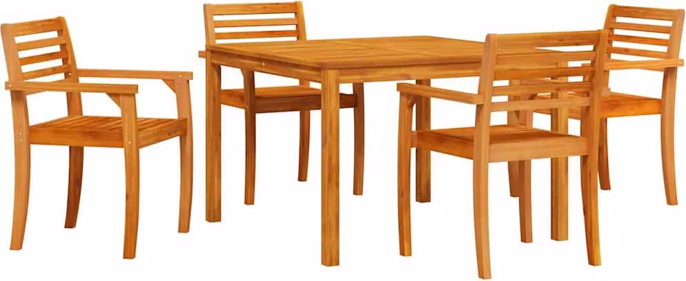 Set da Pranzo per Giardino 5 pcs Marrone