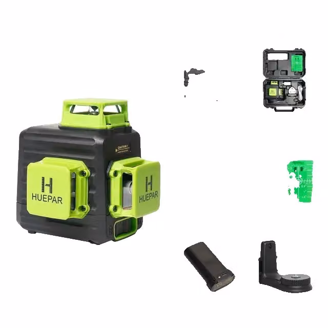 Livella laser verde, 12 linee, autolivellante, set 1