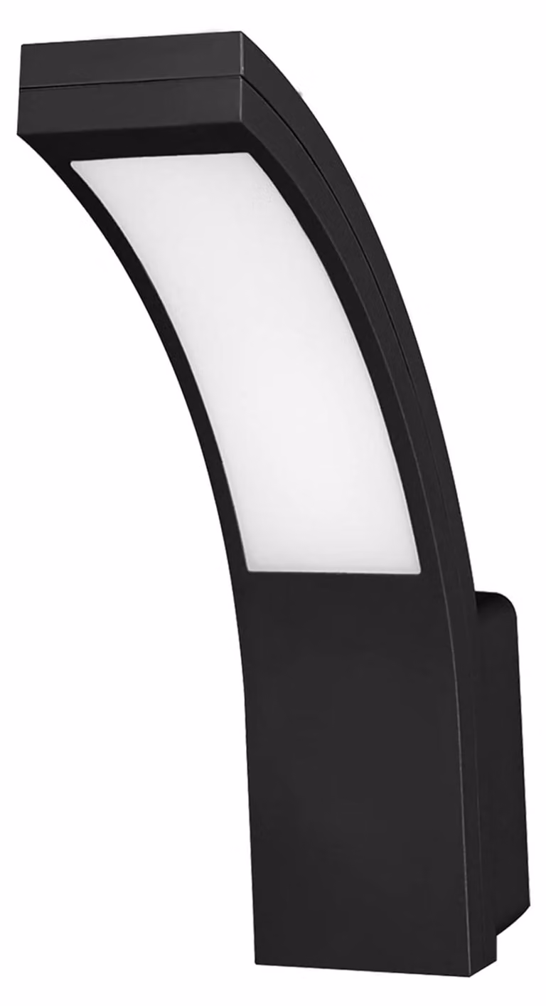 Lampada da parete a LED, 10W, 800 lumen, grado di protezione IP54, temperatura di colore 4000K, colore nero