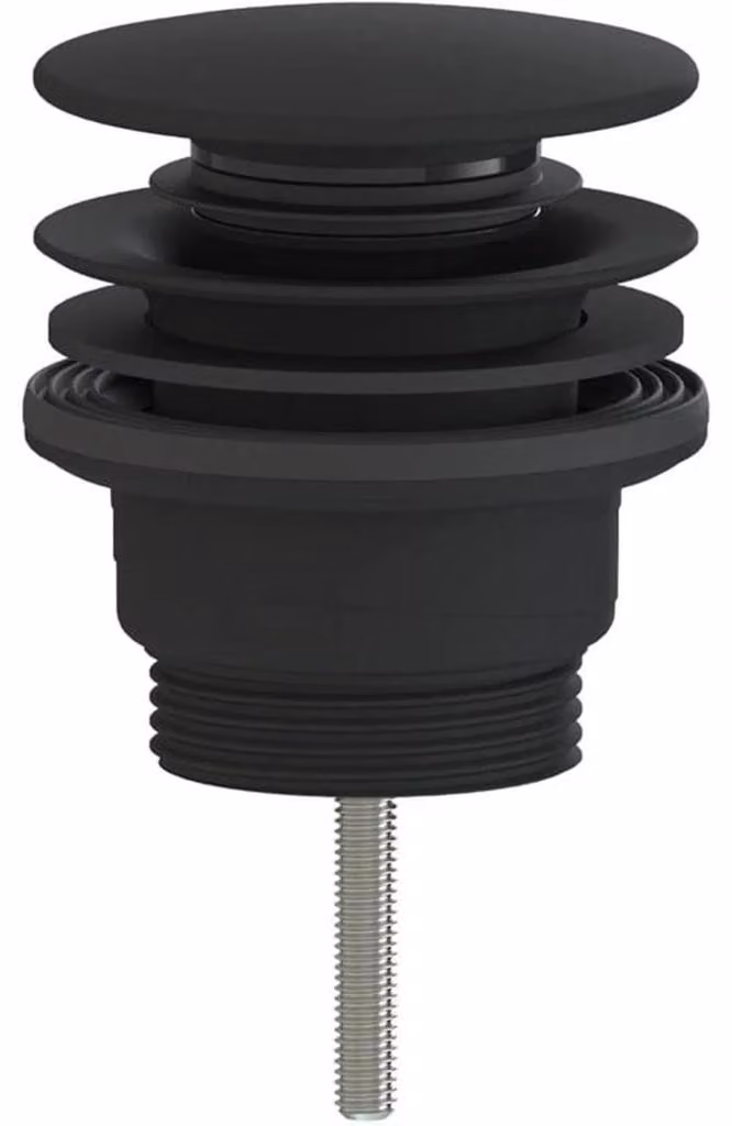 CERANO - Sifone per lavabo - 5/4" click-clack - universale - plastica - nero opaco