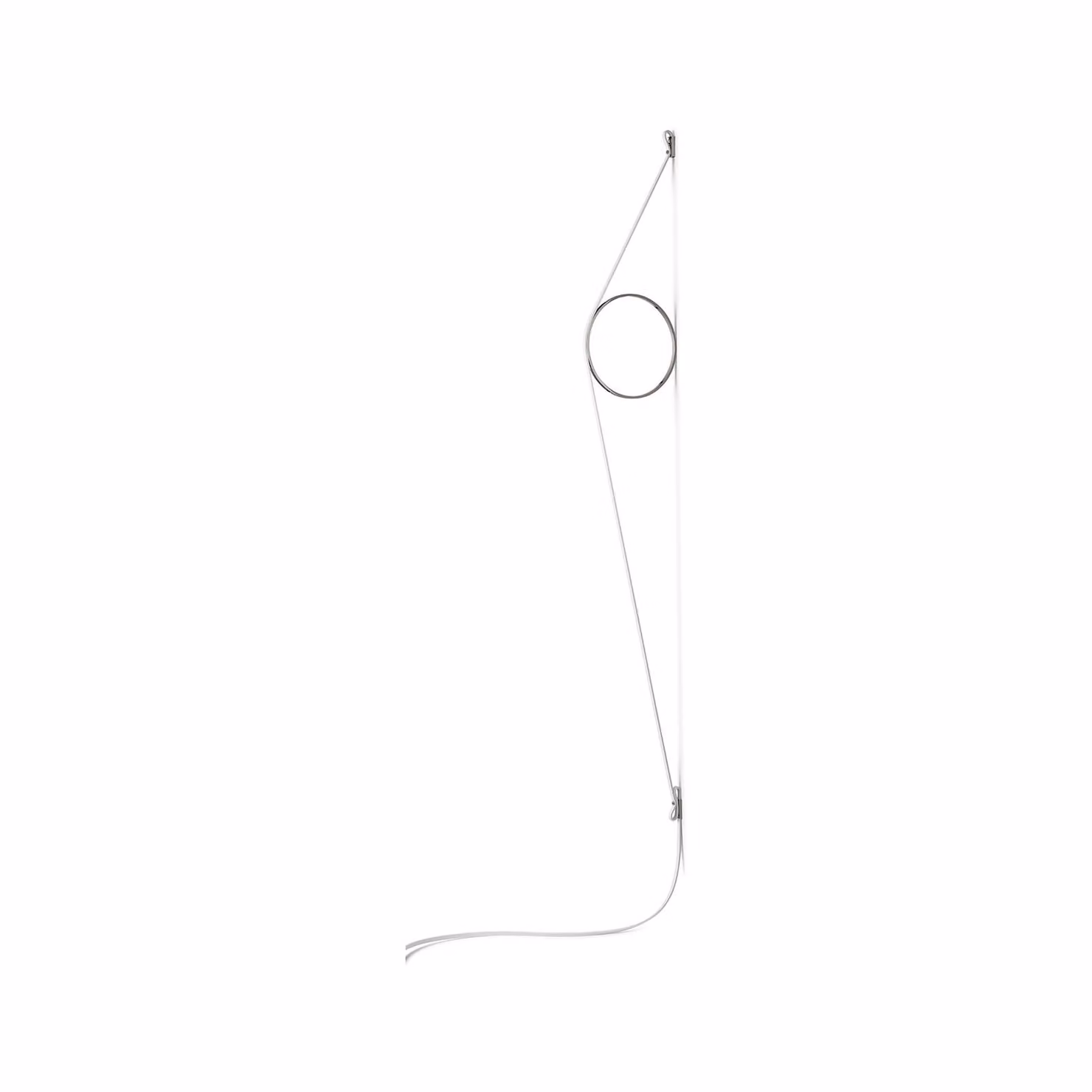 Flos - Wirering White - Lampada da parete o soffitto - Cavo Bianco/Anello Nero