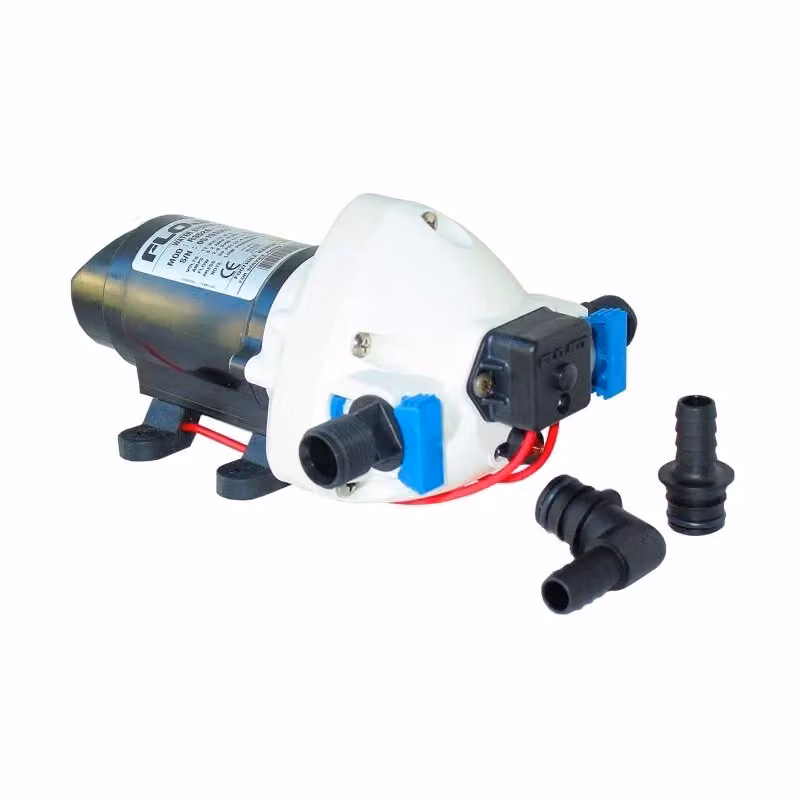 Pompa Triplex 2,9 Flojet 24V 25PSI con attacco 1/2 pollice in plastica – 2