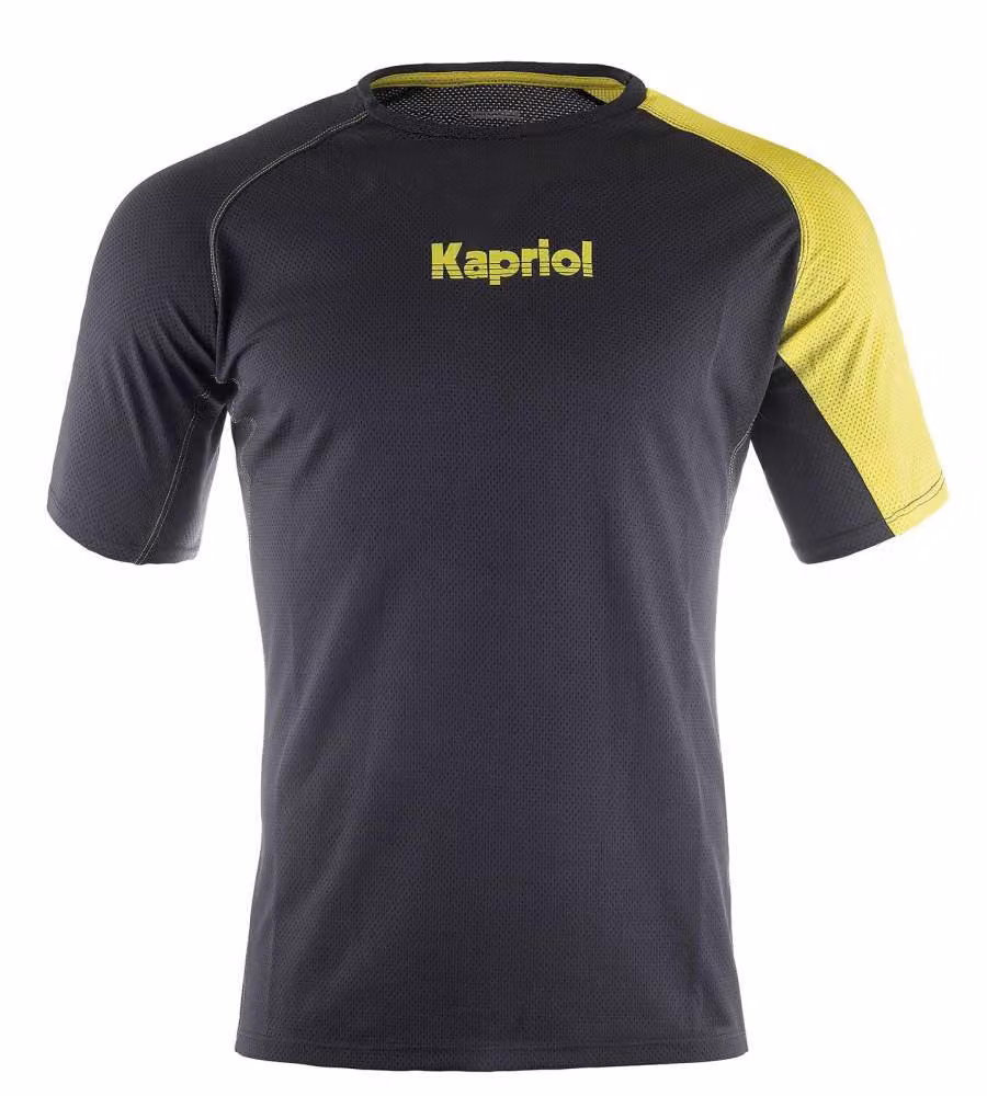 Kapriol Maglietta Traspirante Quick Dry in Poliestere Nero - TG.M