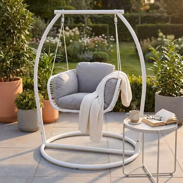 Poltrona dondolo sospesa da giardino - BRANNON