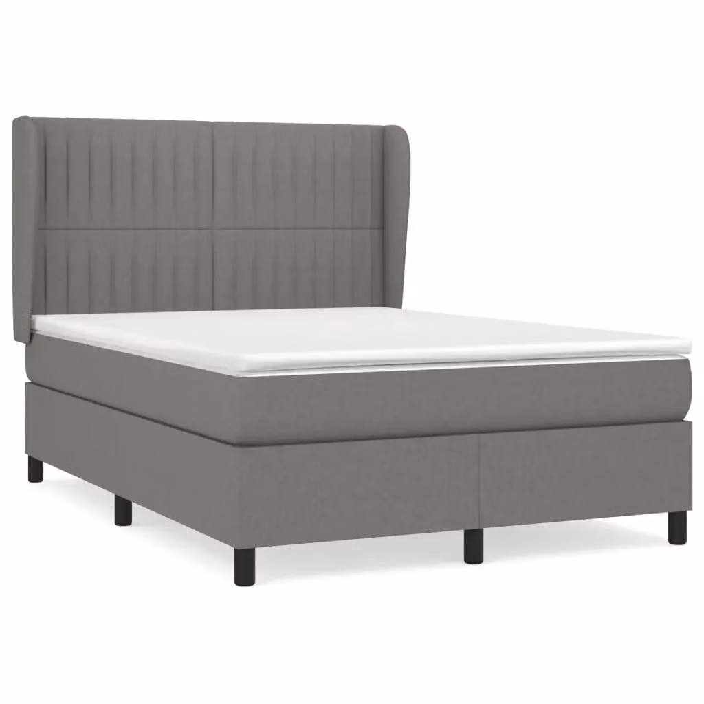 Letto Ibrido con Giroletto a Molle e Materasso vidaXL, Grigio e Bianco, L/P/H: 193 x 147 x 128 cm – 2