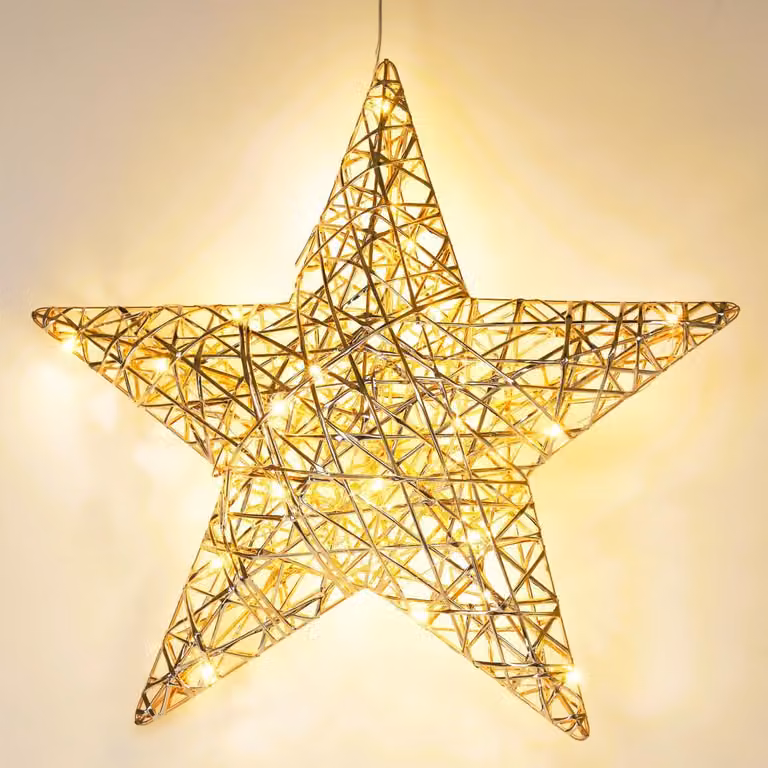 Decorazione natalizia, stella LED, 30 cm