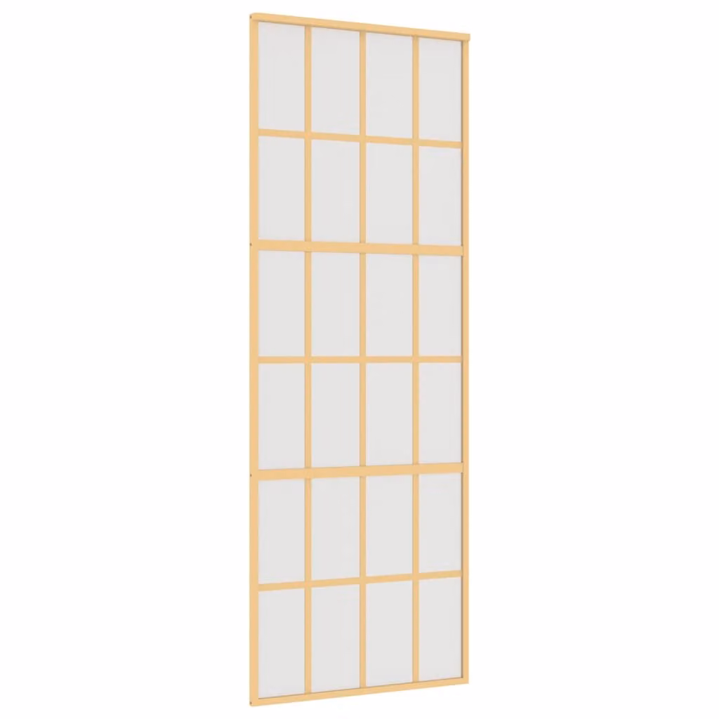 Porta Scorrevole Dorata 76x205 Vetro Smerigliato ESG Alluminio