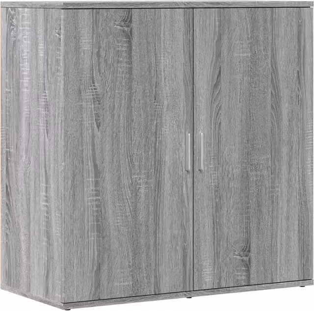 Credenza moderna in legno multistrato Grigio Sonoma per soggiorno o sala da pranzo L: 79 cm, P: 38 cm, H: 80 cm