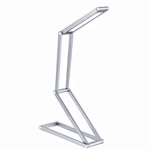 Lampada da tavolo pieghevole a LED, pratica lampada per lettura, lavoro d'ufficio, con batteria ricaricabile, ricaricabile, dimmerabile, lunghezza 20 cm, argento antracite