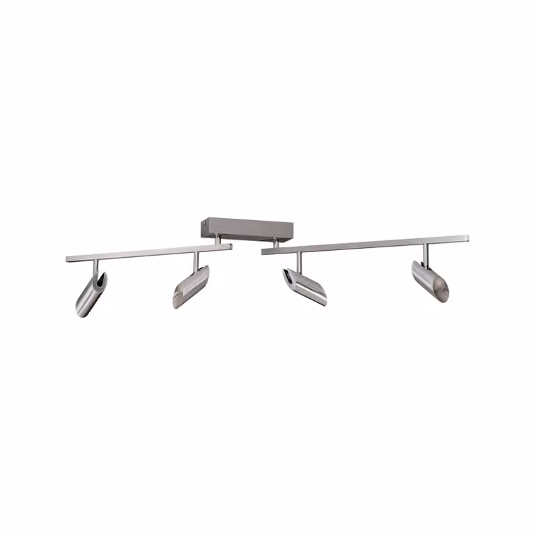 Brilliant Faretto da soffitto LED Risell, lunghezza 104 cm, colore alluminio dimmerabile, Alluminio / Grigio / Zincato, Soggiorno / Sala da pranzo, Alluminio, Moderno