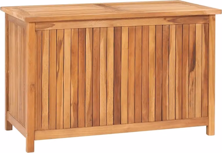 Baule da Giardino 90x50x58 cm in Legno Massello di Teak